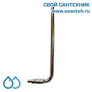 18116 Herz, P542592 Отвод для подключения радиатора под надвижную гильзу с никелированной трубкой, 15-25x3,5, L=800мм